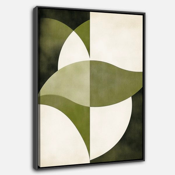 Art Minimaliste Japandi Vert et Beige