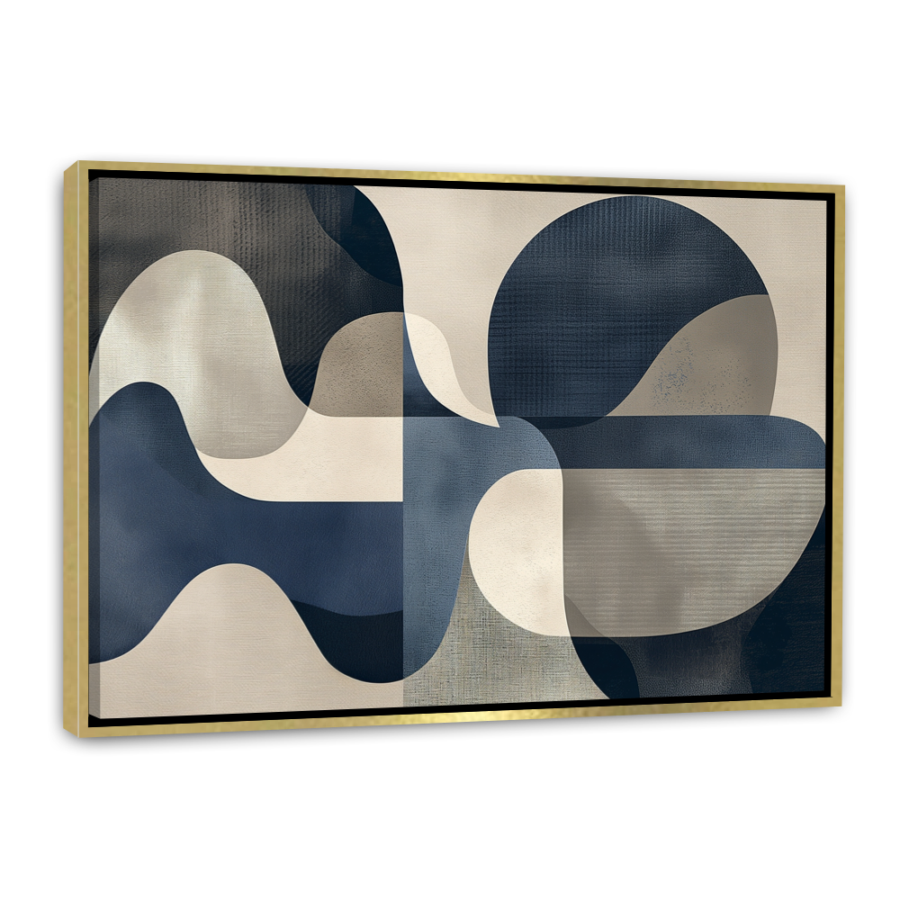 Ondulations Bleues et Grises