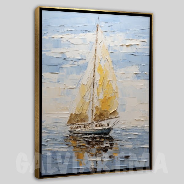 Bateau Jaune Océan Bleu