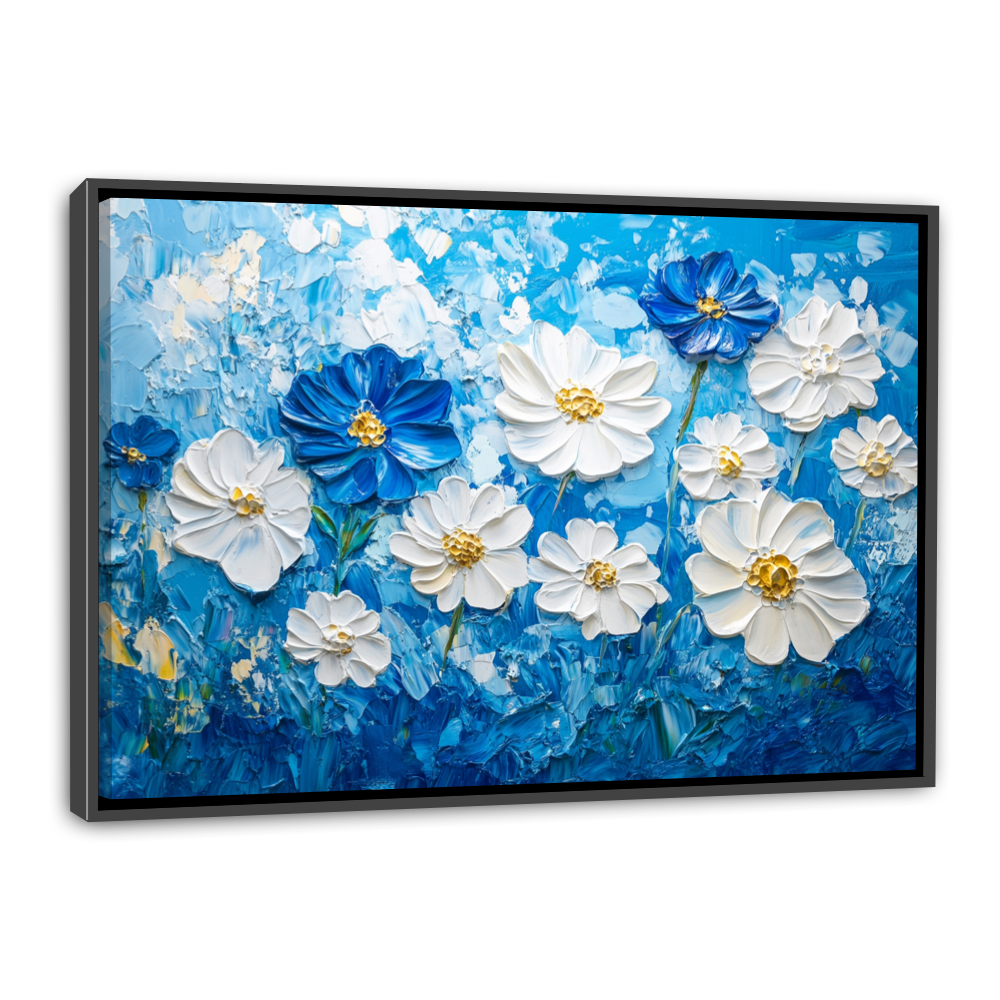 Fleurs Bleues Abstraites