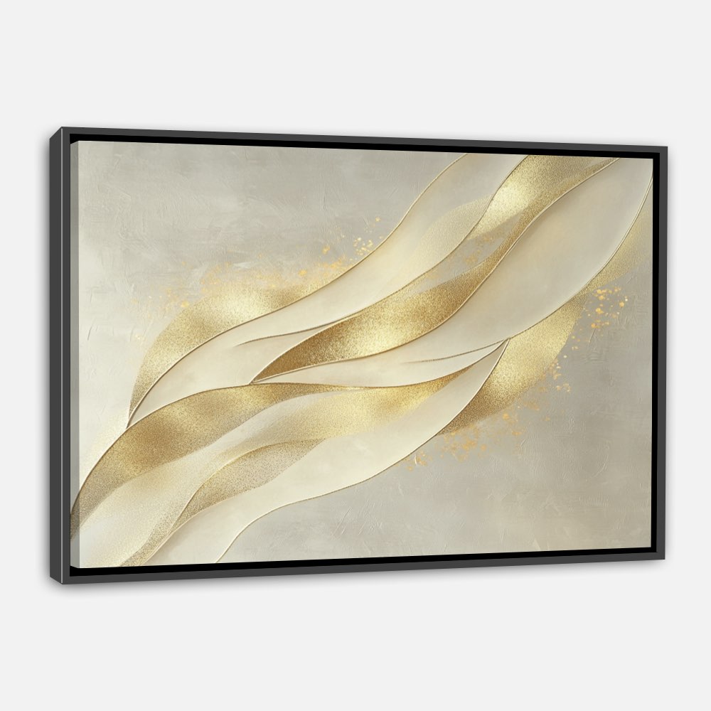 Fond Contemporain Crème avec Fines Touches d'Or