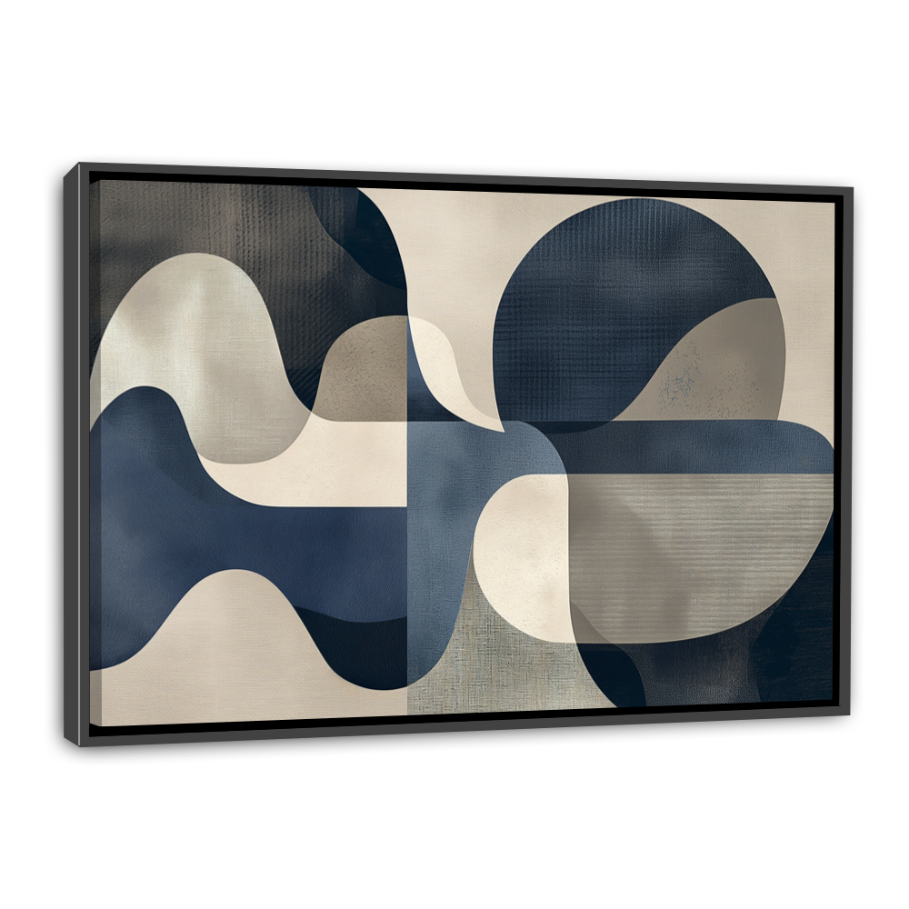 Ondulations Bleues et Grises