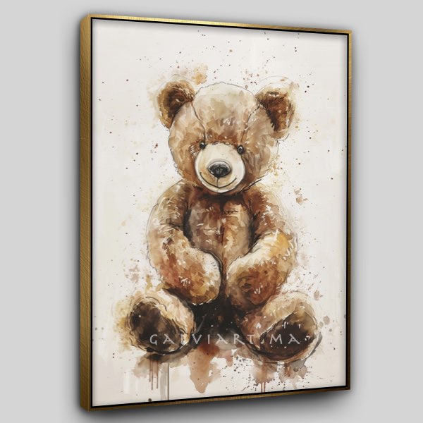 Ourson en Aquarelle Réaliste