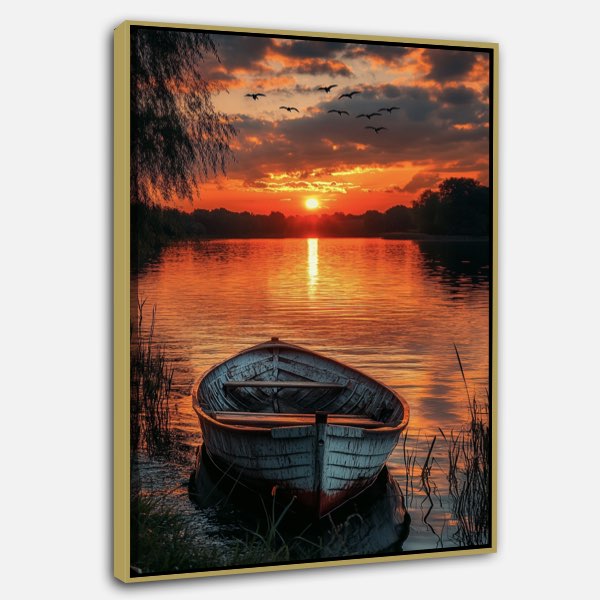 Lac au Coucher de Soleil