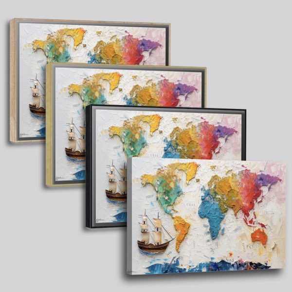 Carte Monde Colorée