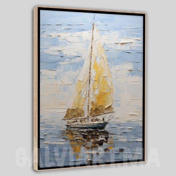Bateau Jaune Océan Bleu