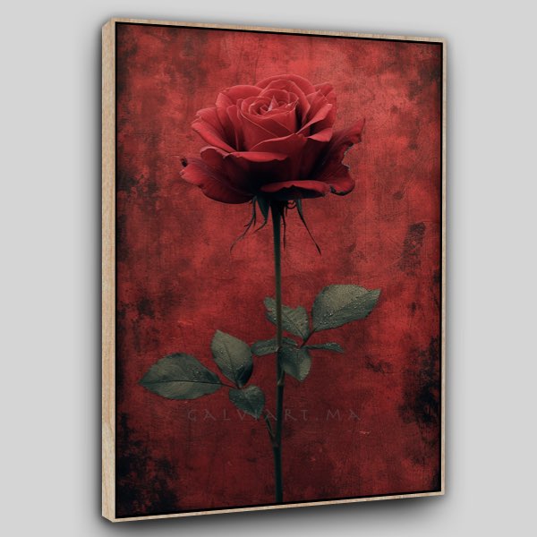 Motif Photogravure Wabi Sabi - Roses Rouges Gothiques