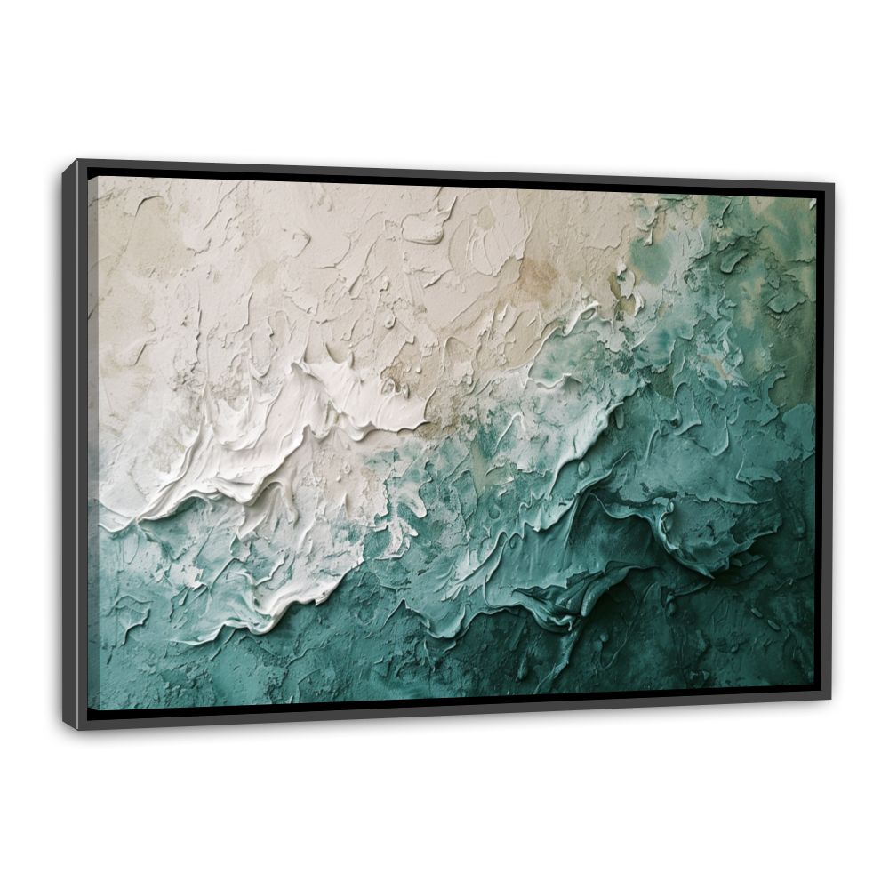 Vagues Abstraites Vertes et Bleues