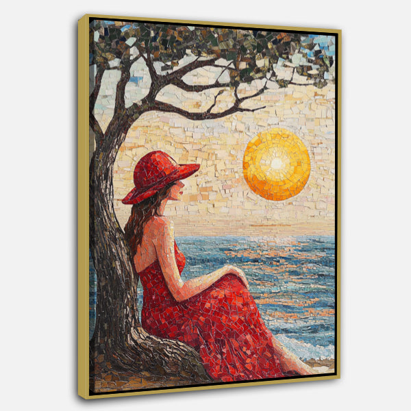 Femme sous l'arbre