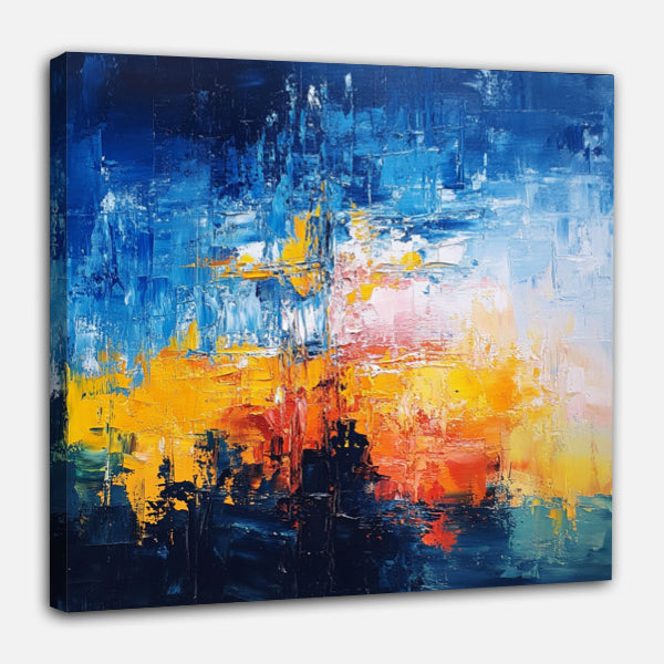 Peinture Abstraite Émotionnelle sur le Thème de l'Eau