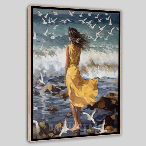 Fille Plage Jaune