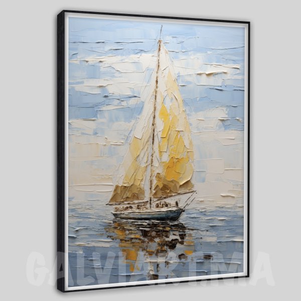 Bateau Jaune Océan Bleu