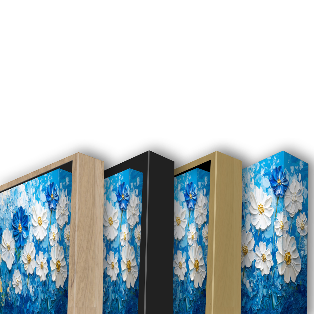 Fleurs Bleues Abstraites