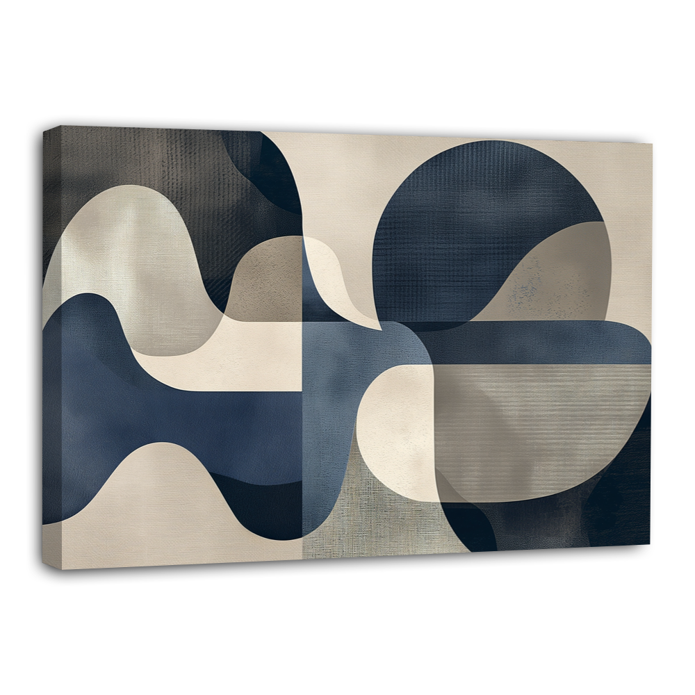 Ondulations Bleues et Grises