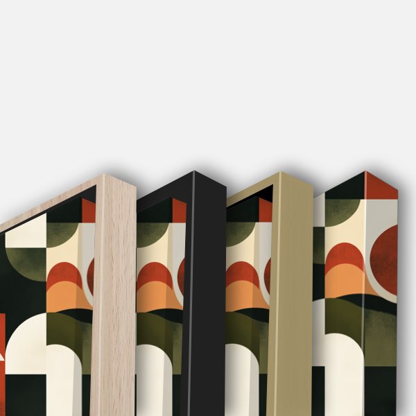 Moderniste Abstrait Vert et Beige
