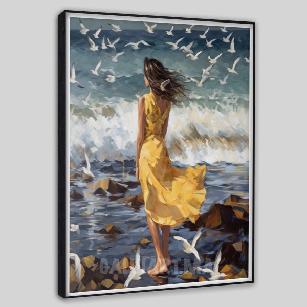 Fille Plage Jaune
