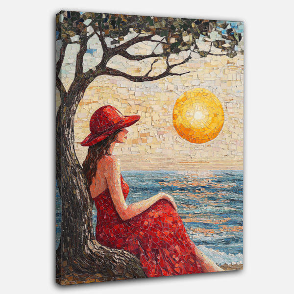Femme sous l'arbre