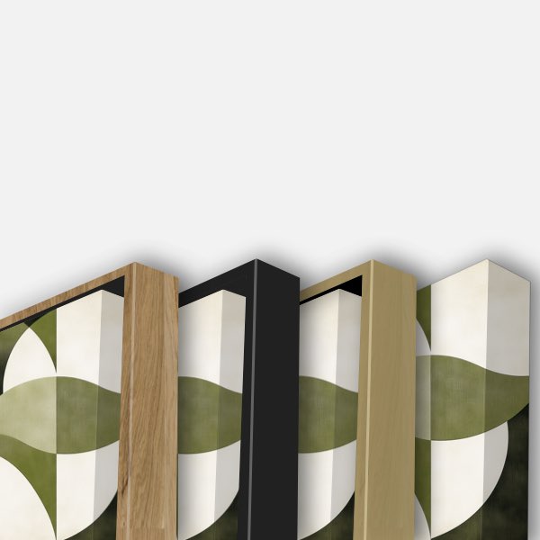 Art Minimaliste Japandi Vert et Beige