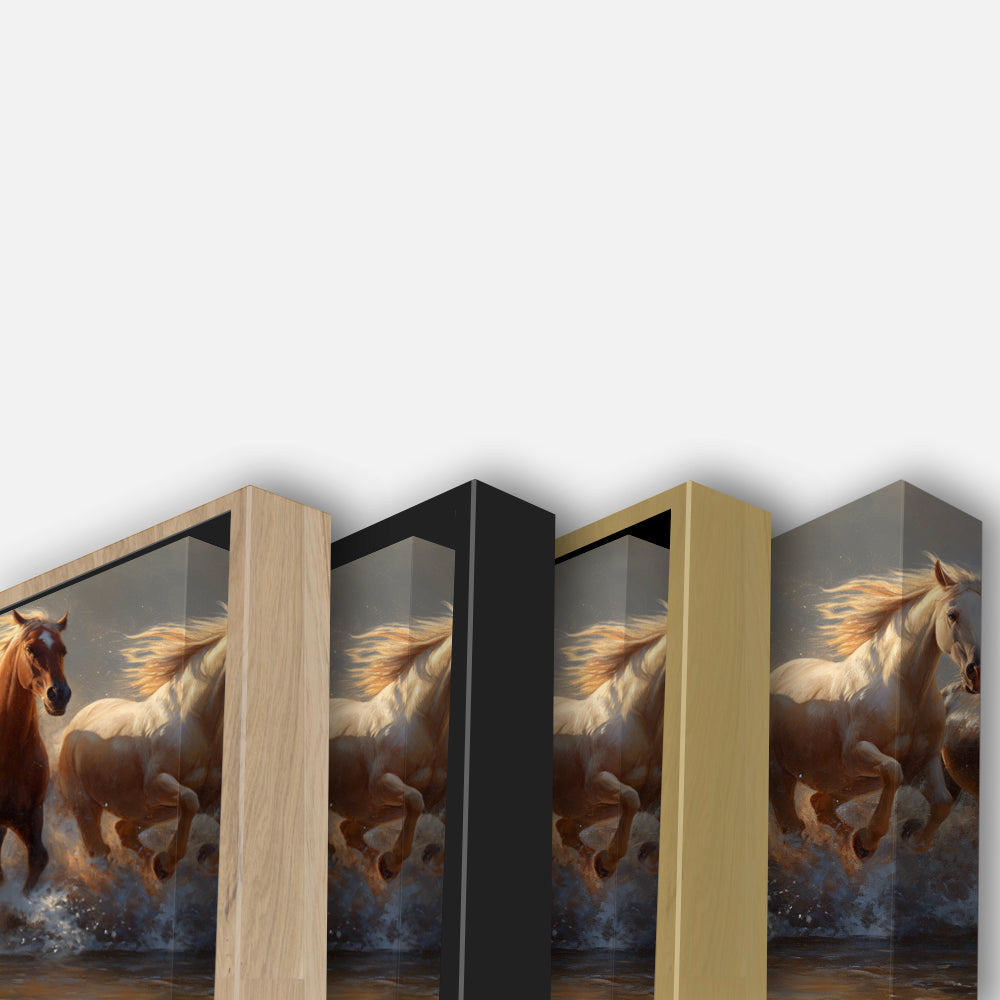 Chevaux sur le rivage