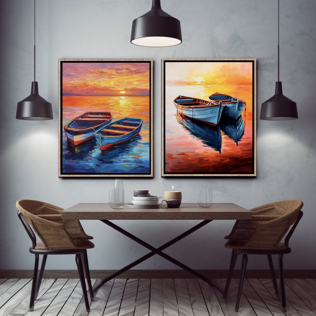 Bateaux au Lever du Soleil