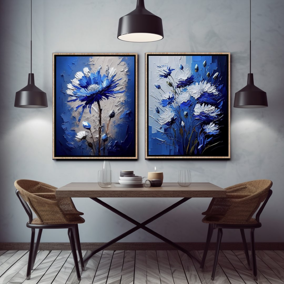 Éclats Abstraits bleu