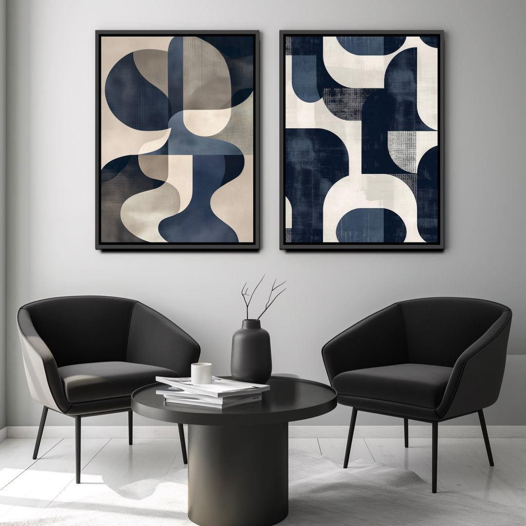 Formes Minimalistes en Bleu Marine