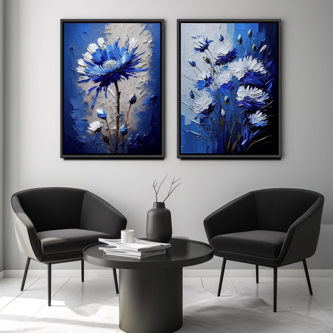 Éclats Abstraits bleu