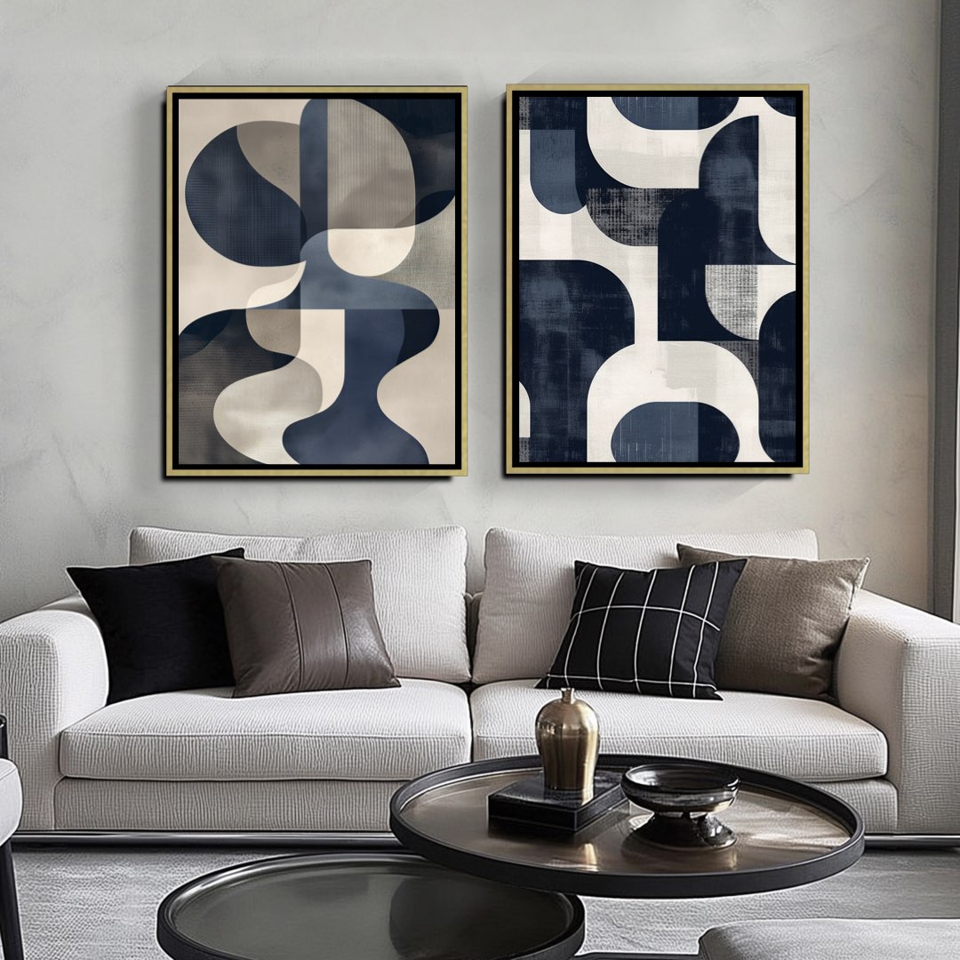 Formes Minimalistes en Bleu Marine