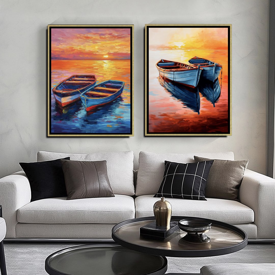 Bateaux au Lever du Soleil