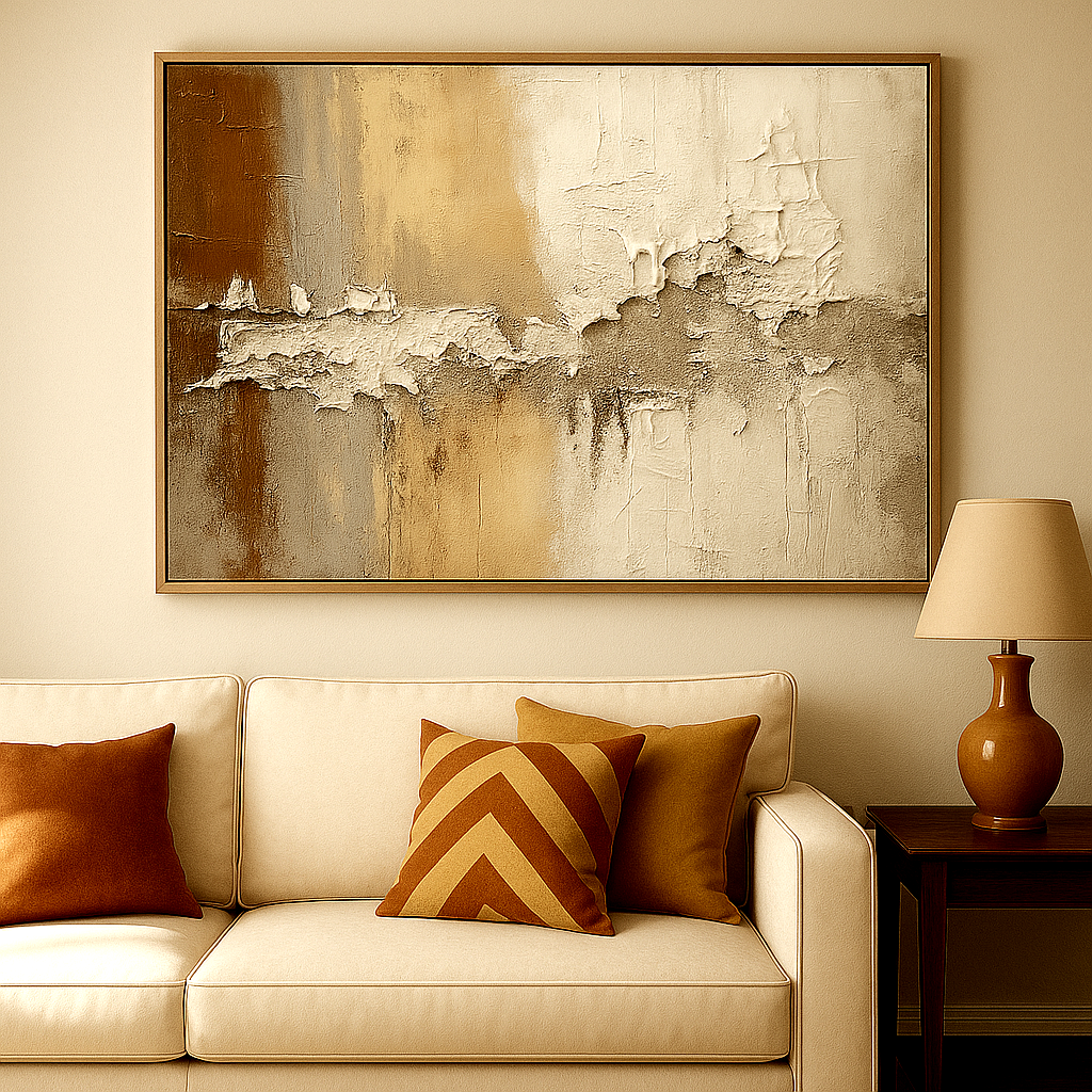 Tableau abstrait en toile artistique - Décoration moderne au Maroc