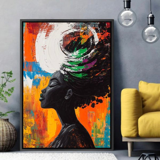 Femme afrofuturiste abstraite