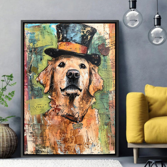 Chien au chapeau