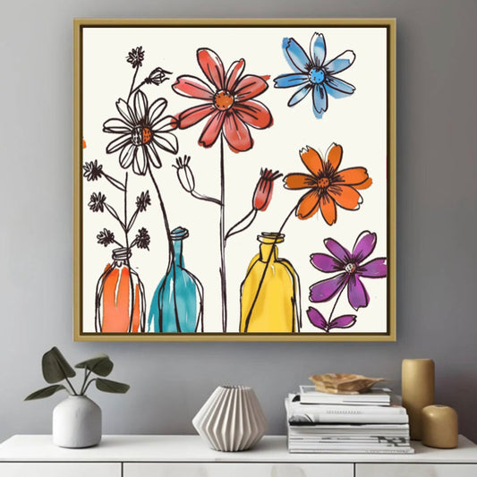 Fleurs minimalistes griffonnées