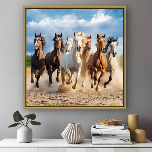 Course élan chevaux