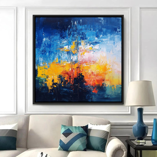 Peinture Abstraite Émotionnelle sur le Thème de l'Eau