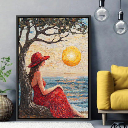 Femme sous l'arbre