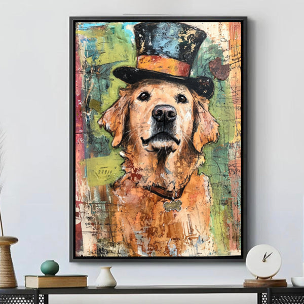 Chien au chapeau