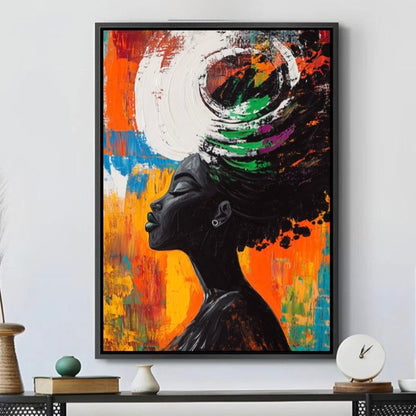 Femme afrofuturiste abstraite