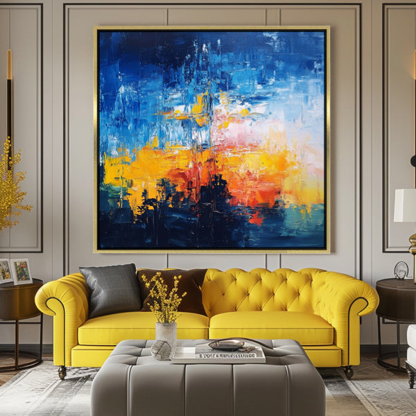Peinture Abstraite Émotionnelle sur le Thème de l'Eau