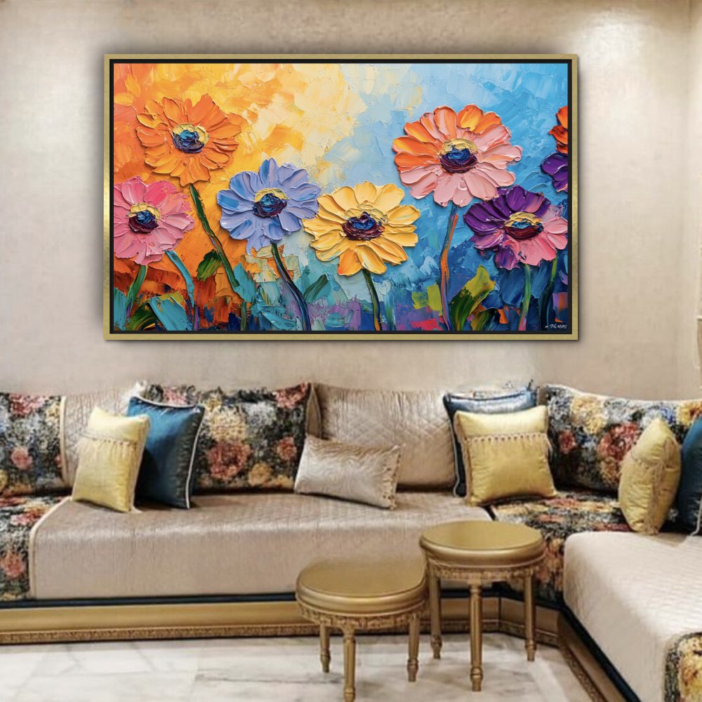 Fleurs reliefs vivants