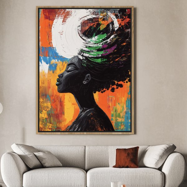 Femme afrofuturiste abstraite
