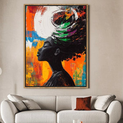 Femme afrofuturiste abstraite
