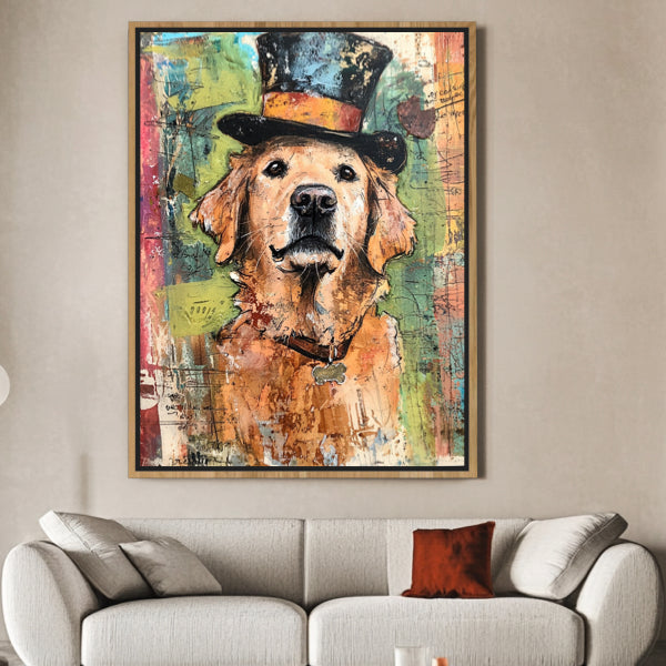Chien au chapeau