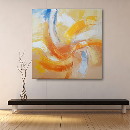 Art abstrait jaune