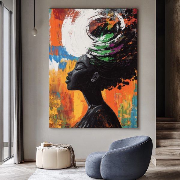 Femme afrofuturiste abstraite