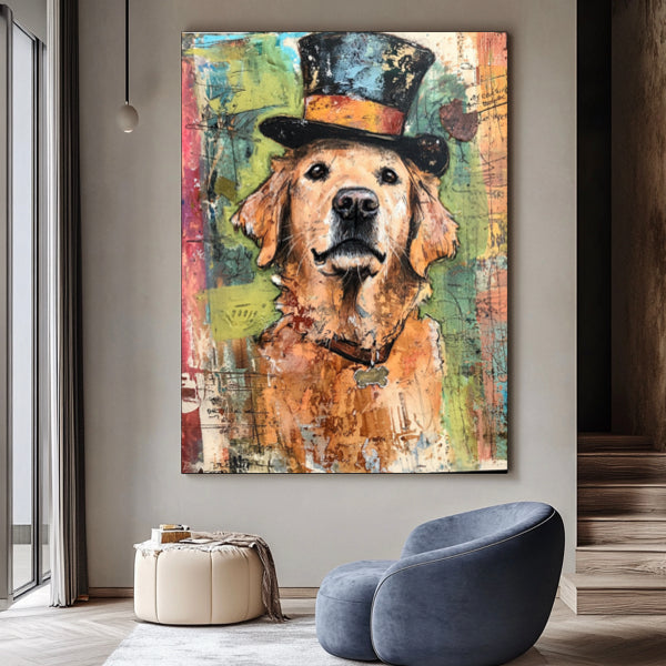 Chien au chapeau