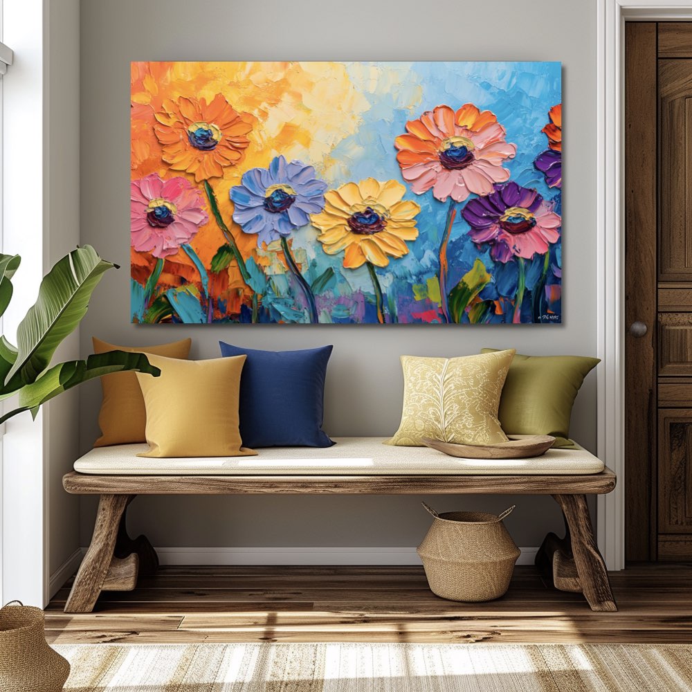 Fleurs reliefs vivants