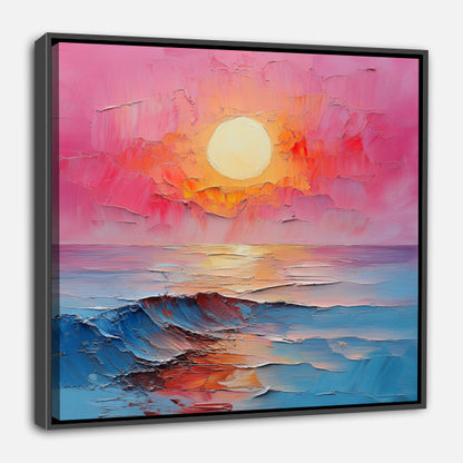 Peinture Abstraite Paysage au Lever du Soleil