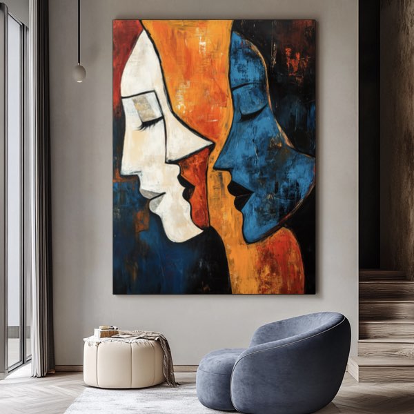 Tableau Abstrait Imprimé sur Toile - Décoration Murale Moderne
