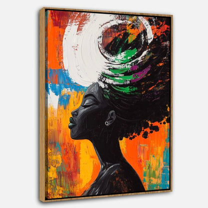 Femme afrofuturiste abstraite